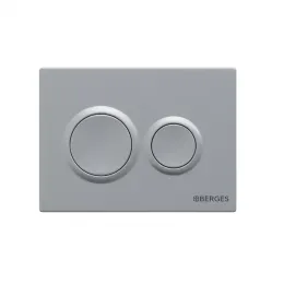 Инсталляция BERGES для скрытого монтажа унитаза NOVUM кнопка O2 матовый хром - NOVUM O2, 040262