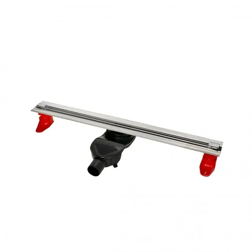 BERGES Желоб водосток SUPER Slim 500, матовый хром, боковой выпуск S-сифон D50 H60 42 l/m, 090178