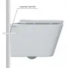Унитаз BERGES подвесной FLOE S Rimless 51 см, сиденье дюропласт Floe S Slim SO, микролифт, быстросъём - VENTAS, 082134