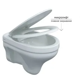 Унитаз BERGES подвесной ALBIT S Rimless 52 см сиденье Optim SO микролифт быстросъем, 082146