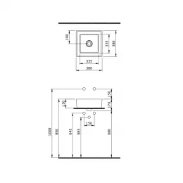 Раковина MASCON 38х38 см, 181004