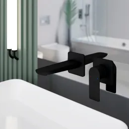 Смеситель для раковины VENTAS S скрытого монтажа, раздельный, черный матовый, 076008