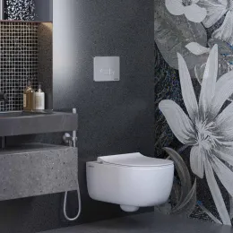 Инсталляция NOVUM525, кнопка D3 хром глянец, унитаз EGO XL Rimless, сиденье Toma Slim SO, 043201