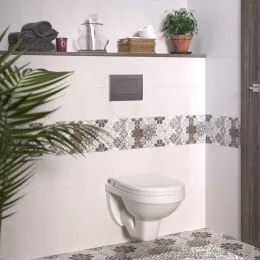 Инсталляция ATOM 410 кнопка матовый хром - ATOM 410 кнопка чёрная Soft Touch, 040346