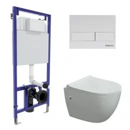 Инсталляция NOVUM 525, кнопка L4, унитаз OKUS, сиденье дюропласт Toma Slim SO - NOVUM L4, 043277