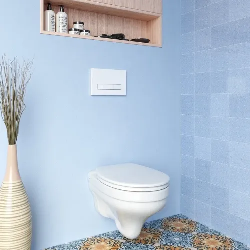 Комплект BERGES: инсталляция NOVUM, кнопка белая L1, унитаз ALBIT S, сидение дюропласт Top Slim SO - NOVUM L1, 042436