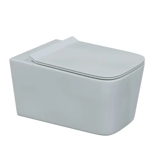 Унитаз BERGES подвесной FLOE Rimless 55 см с сиденьем Floe Slim SO микролифт, быстросъём, 082121