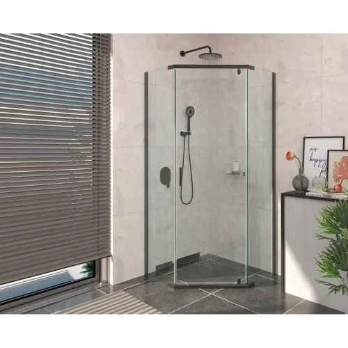 Душевой уголок SOLO T Black 1000*1000, 061110