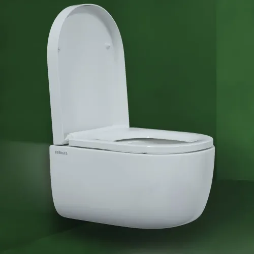 Унитаз BERGES подвесной EGO Rimless 49 см, сиденье дюропласт Тома slim SO микролифт быстросьем, 082122