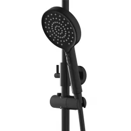 Душевая стойка BERGES MORANS с изливом и термостатом, черный матовый - MORANS, 075002