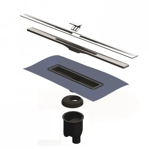 BERGES Желоб водосток SIMPEL 800, золото глянец, вертикальный выпуск S-сифон D50/105мм H30/135мм, 092012