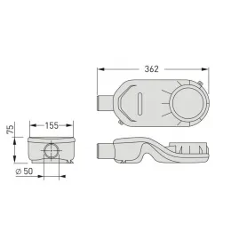 Сифон Berges повышеной емкости 60 л/мин, 099002