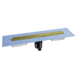 BERGES Желоб водосток В1 Keramik 600, бронза,вертикальный выпуск S-сифон D50/105мм H30/135мм, 094017