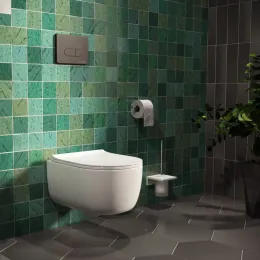 Инсталляция BERGES для скрытого монтажа унитаза NOVUM кнопка D5 Soft Touch чёрная, 040235