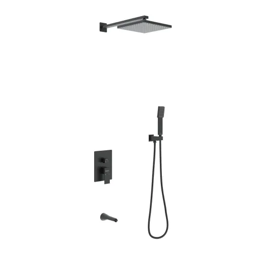 Душевой комплект BERGES NARDIS 3S BLACK, черный матовый, 071006