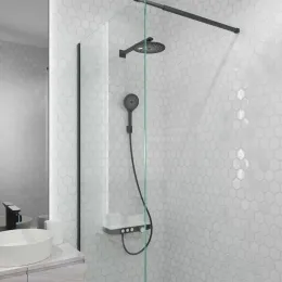 Душевой комплект BERGES MORANS с изливом и термостатом, черный матовый - MORANS, 075004