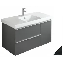 Модуль с раковиной Odeon Up 120 см, черное дерево меламин, 2 выдвижных ящика, 1 дверца, подвесной монтаж EB891-E15+E4731-00 Jacob Delafon