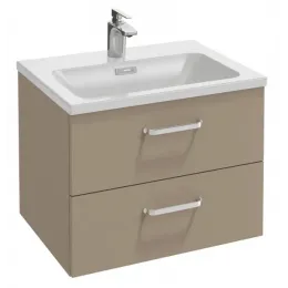 Модуль с раковиной Vox 60 см, серый антрацит блестящий, изогнутая ручка, подвесной монтаж EB2105-DD1+EB2080-R1-442 Jacob Delafon