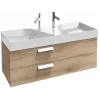 Модуль с раковиной Rythmik 120 см, квебекский дуб, подвесной монтаж EXM112-Z-00+EB1305-E10 Jacob Delafon