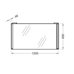 Зеркало Reve 120х65 см, боковая подсветка, с подсветкой EB577-NF Jacob Delafon