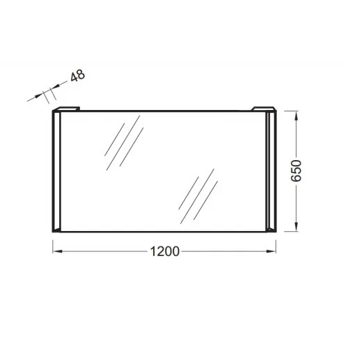 Зеркало Reve 120х65 см, боковая подсветка, с подсветкой EB577-NF Jacob Delafon