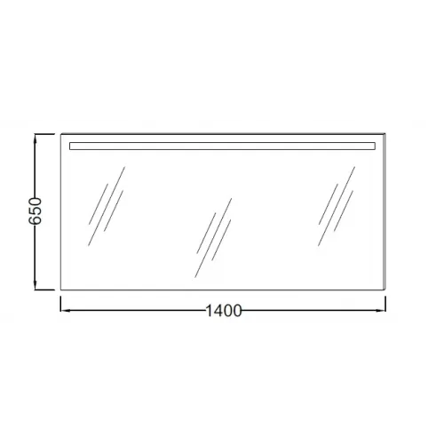 Зеркало Vox 140х65 см, с подсветкой, с подогревом EB1420-NF Jacob Delafon