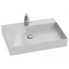 Подвесная раковина Rythmik pure 65х46х7,8 см, правосторонняя, 1 отверстие для смесителя, без переливного отверстия, санфарфор EVO112-00 Jacob Delafon