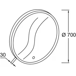 Зеркало 70х70 см, с подсветкой, с подогревом EB1436-NF Jacob Delafon