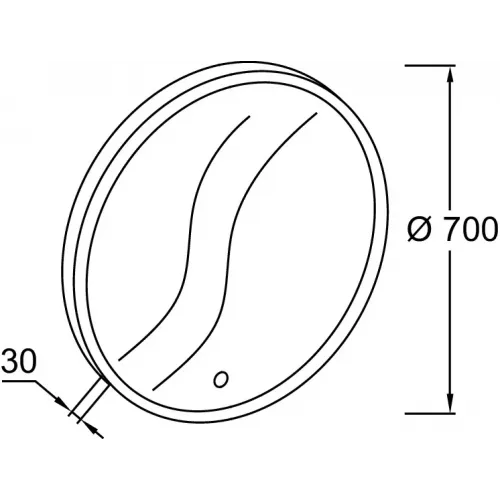 Зеркало 70х70 см, с подсветкой, с подогревом EB1436-NF Jacob Delafon