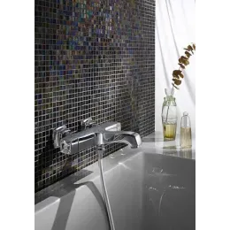 Настенный смеситель Margaux с выходом на душ (без лейки), неповоротный излив, термостат E16215-9-CP Jacob Delafon