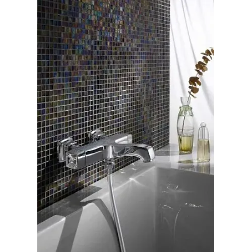 Настенный смеситель Margaux с выходом на душ (без лейки), неповоротный излив, термостат E16215-9-CP Jacob Delafon