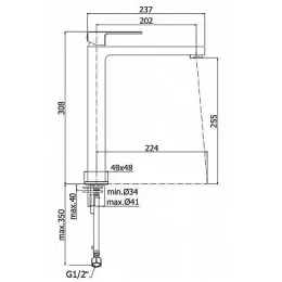 Смеситель для раковины Paffoni Elle EL081NO