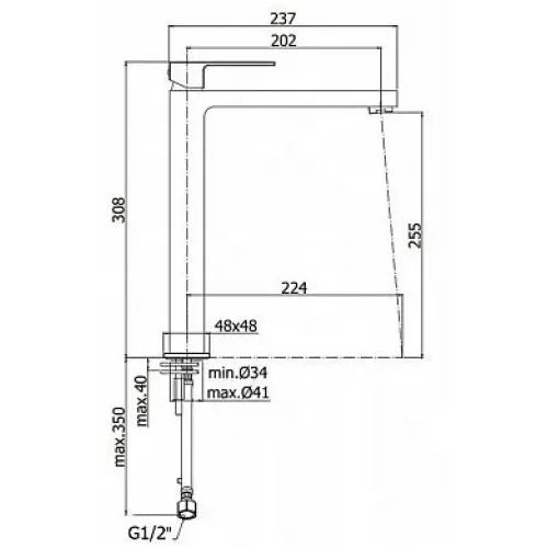 Смеситель для раковины Paffoni Elle EL081NO