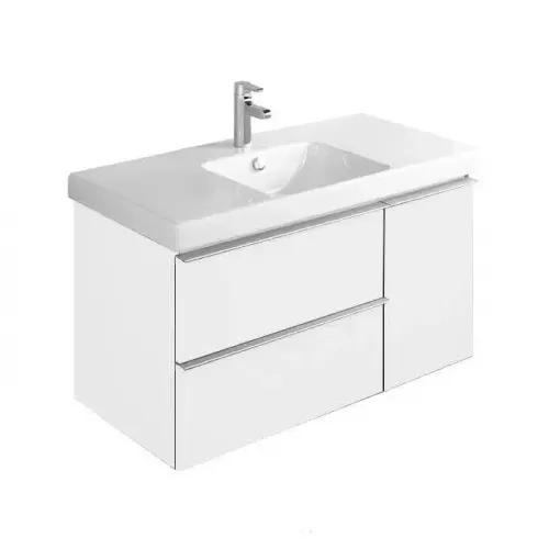 Модуль с раковиной Odeon Up 105 см, белый блестящий лак, с 2 ящиками, подвесной монтаж EB891-N18+E4731-00 Jacob Delafon