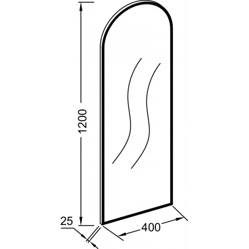 Зеркало 40х120 см, цвет рамы морской синий сатин EB1434-S56 Jacob Delafon