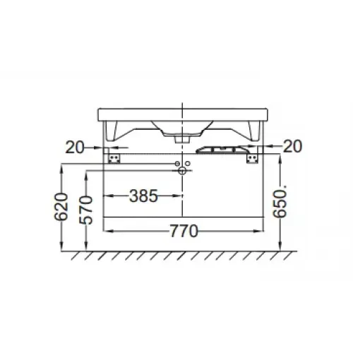 Модуль под раковину Odeon Up 77х48,5х53 см, светлый дуб EB895RU-E5 Jacob Delafon