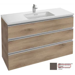 Модуль под раковину Vox 120х46х73,4 см, светло-коричневый блестящий, с 3 выдвижными ящиками, встроенные ручки EB2041-RA-G80 Jacob Delafon