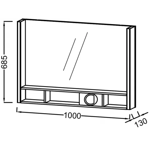 Зеркало Terrace 100х68,5 см, розетка, usb-порт, с подсветкой EB1737RU-NF Jacob Delafon