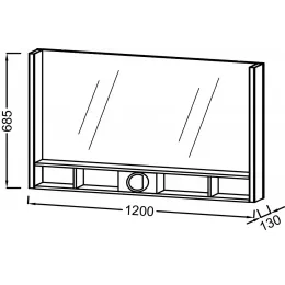 Зеркало Terrace 120х68,5 см, с подсветкой EB1738RU-NF Jacob Delafon