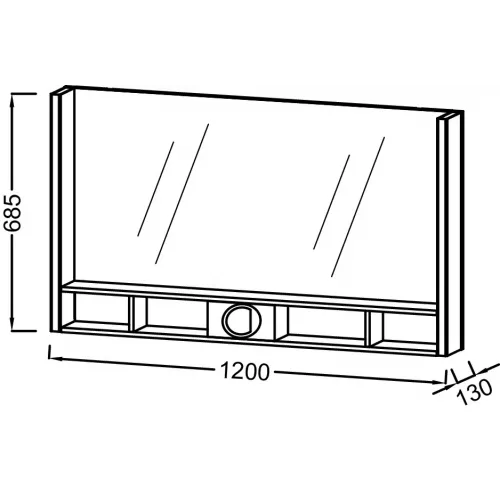 Зеркало Terrace 120х68,5 см, с подсветкой EB1738RU-NF Jacob Delafon
