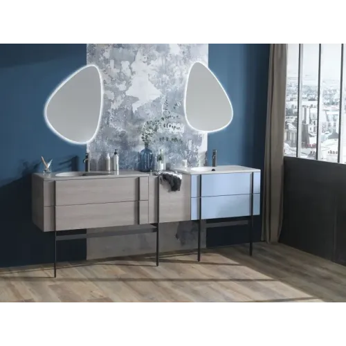 Модуль под раковину Nouvelle Vague 80х50,8х45,2 см, коричневая кожа, подвесная, 2 ящика EB3030-NR2 Jacob Delafon