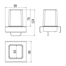 Модуль дозатора для рейлинга INDA INDISSIMA BARRA A8867MNS21