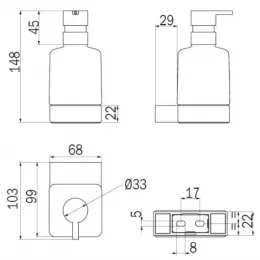 Дозатор для мыла INDA INDISSIMA A88120NE21
