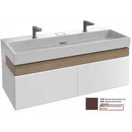 Модуль под раковину Terrace 120х48х38 см, 2 розетки, ледяной коричневый матовый, система push-to-open EB1733RU-M59-M59 Jacob Delafon