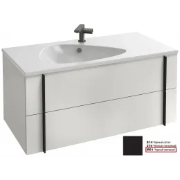 Модуль под раковину Nouvelle Vague 100х50,7х45,5 см, 2 ящика, черный матовый EB3032-M61 Jacob Delafon