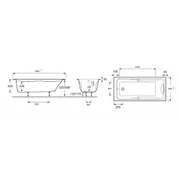 Акриловая ванна Odeon Up 180х80 см E6048RU-00 Jacob Delafon