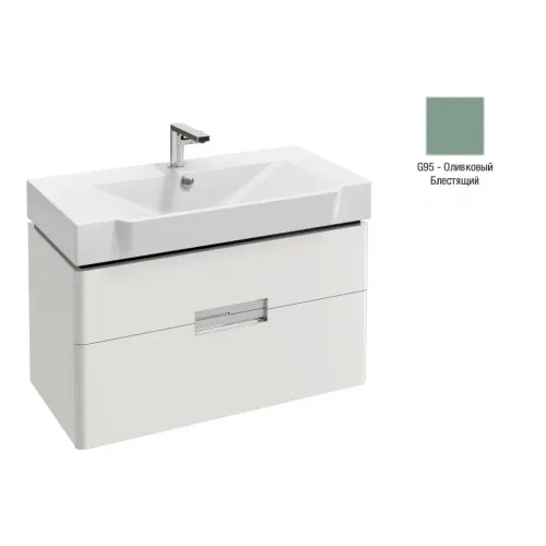 Модуль с раковиной Reve 80 см, оливковый блестящий, подвесной монтаж E4803-00+EB1135-G95 Jacob Delafon