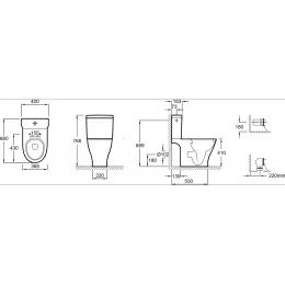 Бачок унитаза Odeon Up боковая подводка E4745-00 Jacob Delafon
