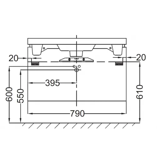Модуль под раковину Reve 79х38х44,5 см, светло-коричневый блестящий лак, 1 выдвижной ящик EB1131-G80 Jacob Delafon