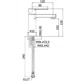 Смеситель для раковины Paffoni Ringo RIN071NO